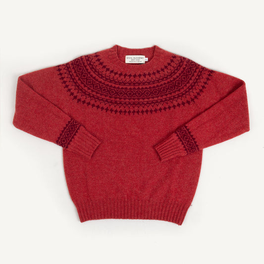 Shetland Crewneck - Frambois/Claret