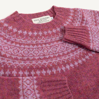 Shetland Crewneck - Zinnia/Sweet Pea