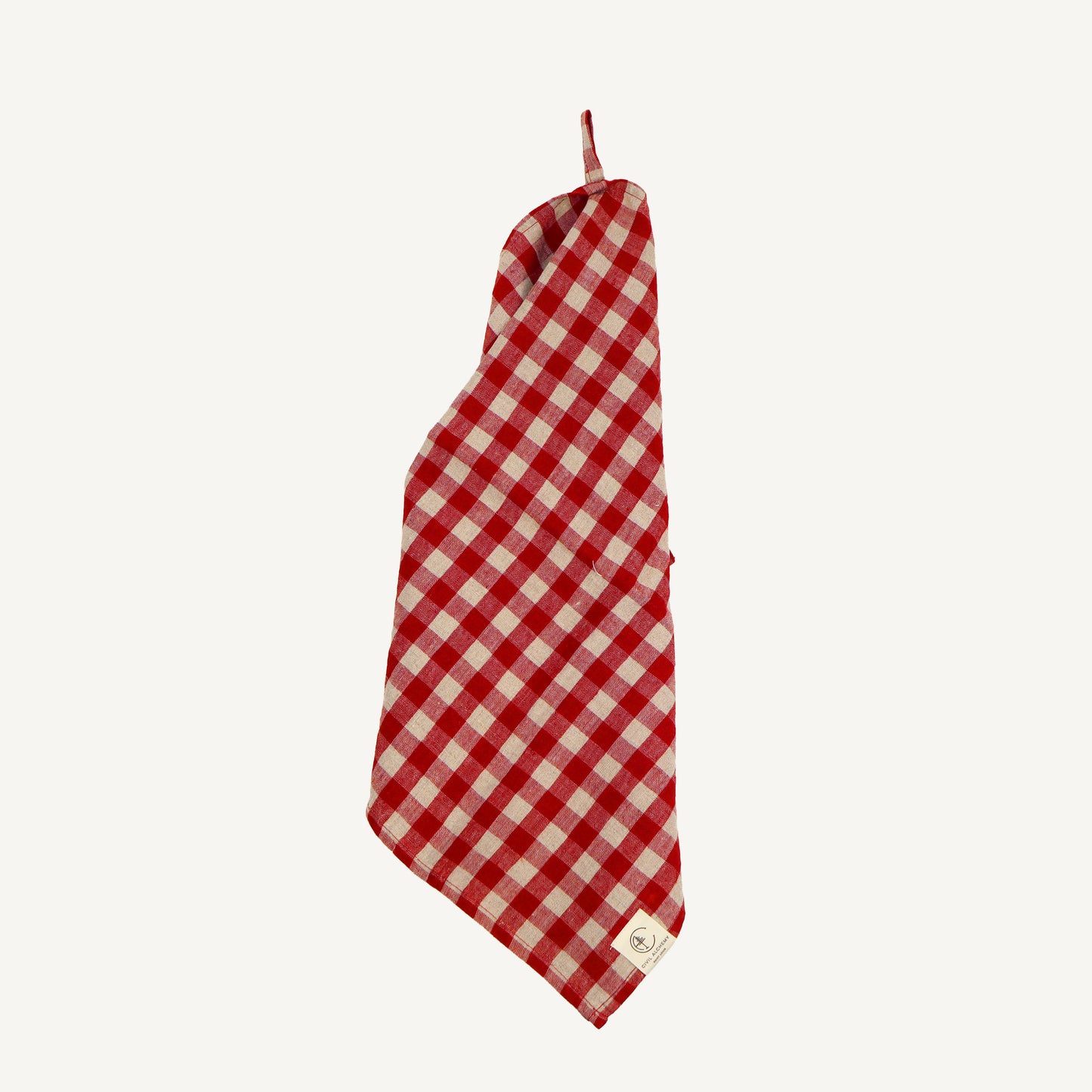 Vintage Linen Kitchen Towel - Red Gingham