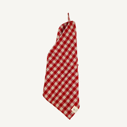Vintage Linen Kitchen Towel - Red Gingham