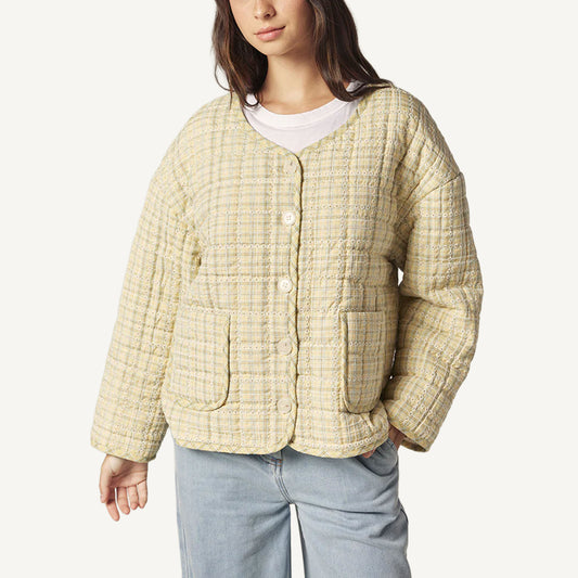 Eyelet Reversible Quilted Jacket