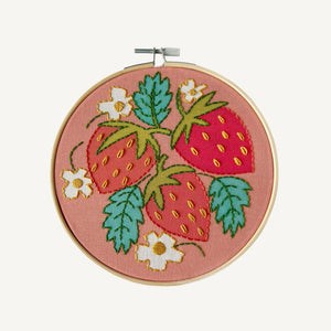 Strawberries Embroidery Kit