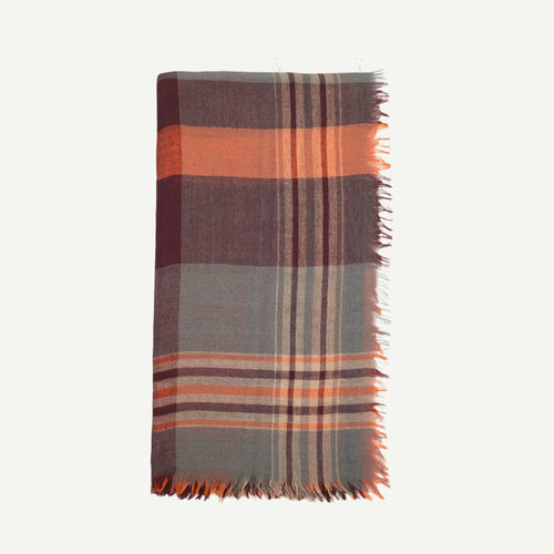 Wool Check Scarf - 2 Colors