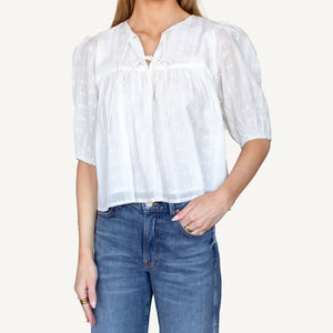 Puff Isla Top - White