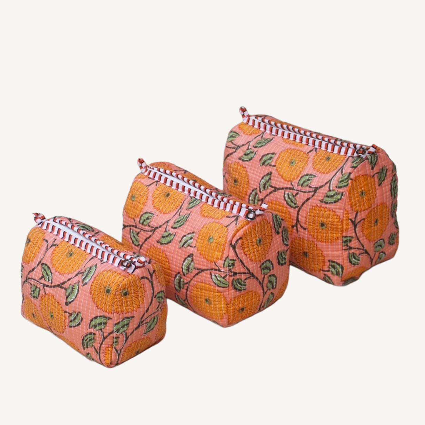 Orange Daisies Cosmetic Bag