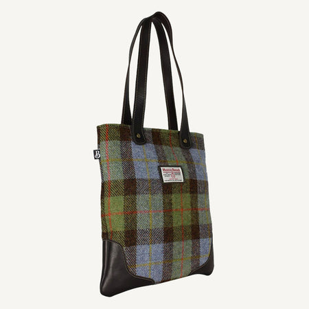 Otley Tote Bag - Blue Green Check