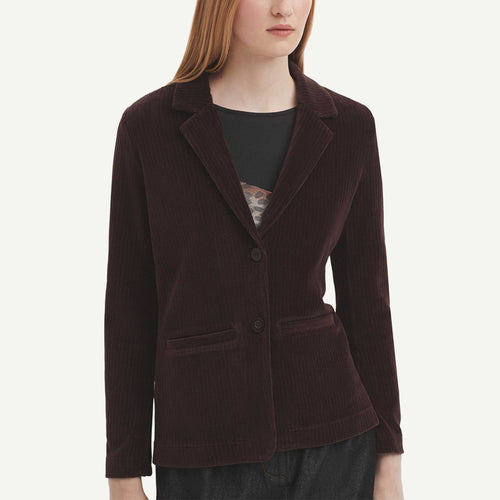 Stretch Corduroy Blazer - Brown