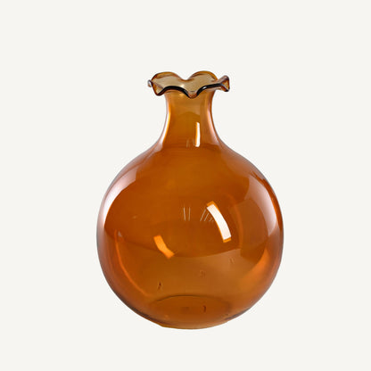 Amber Iris Ball Vase