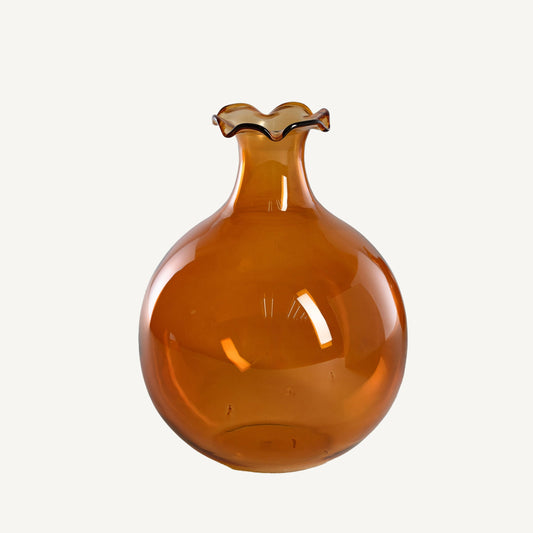 Amber Iris Ball Vase