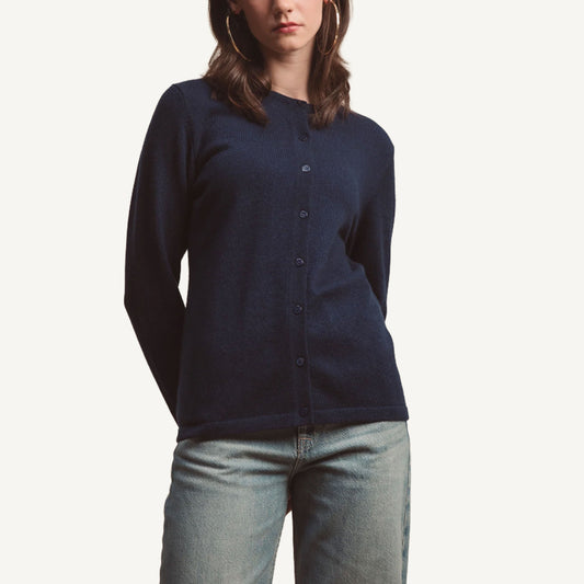 High Button Cardigan - Cosmos