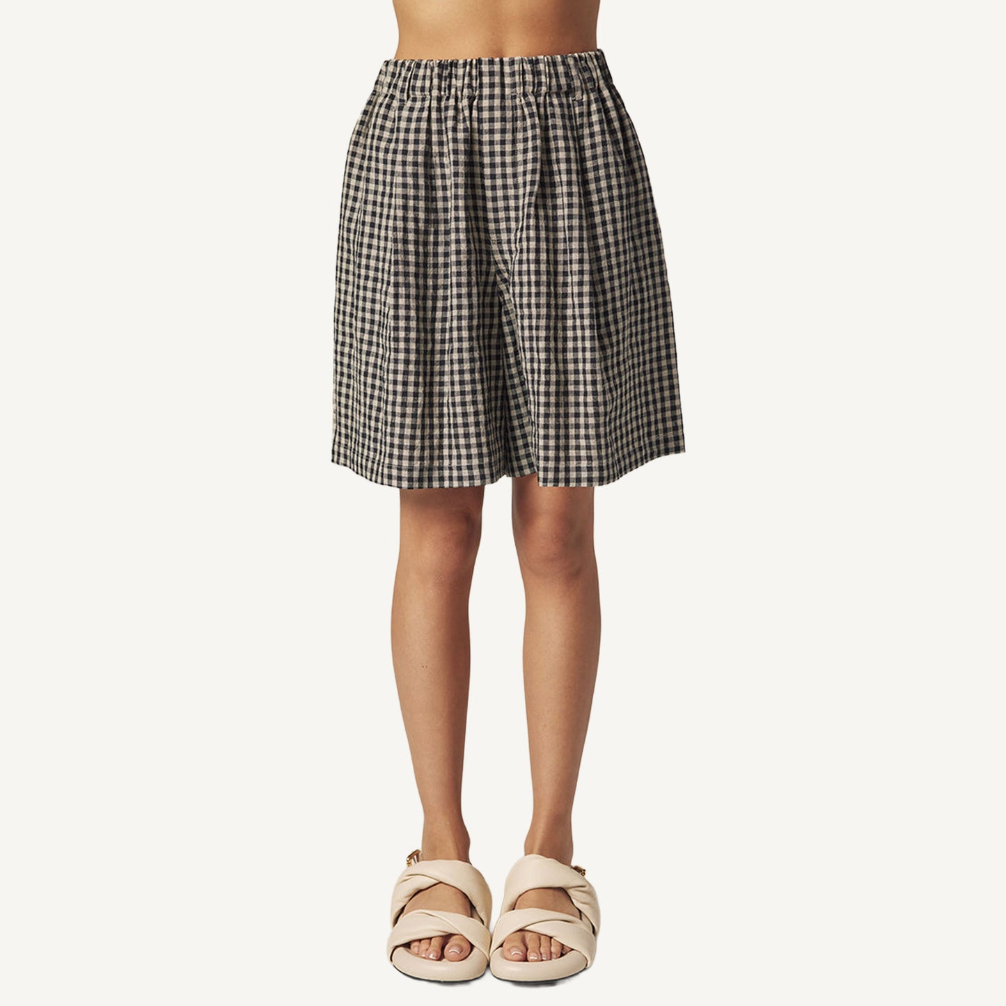 Gingham Linen Shorts