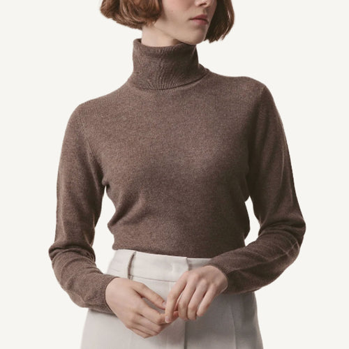 Kiltane Classic Polo Neck - Squirrel