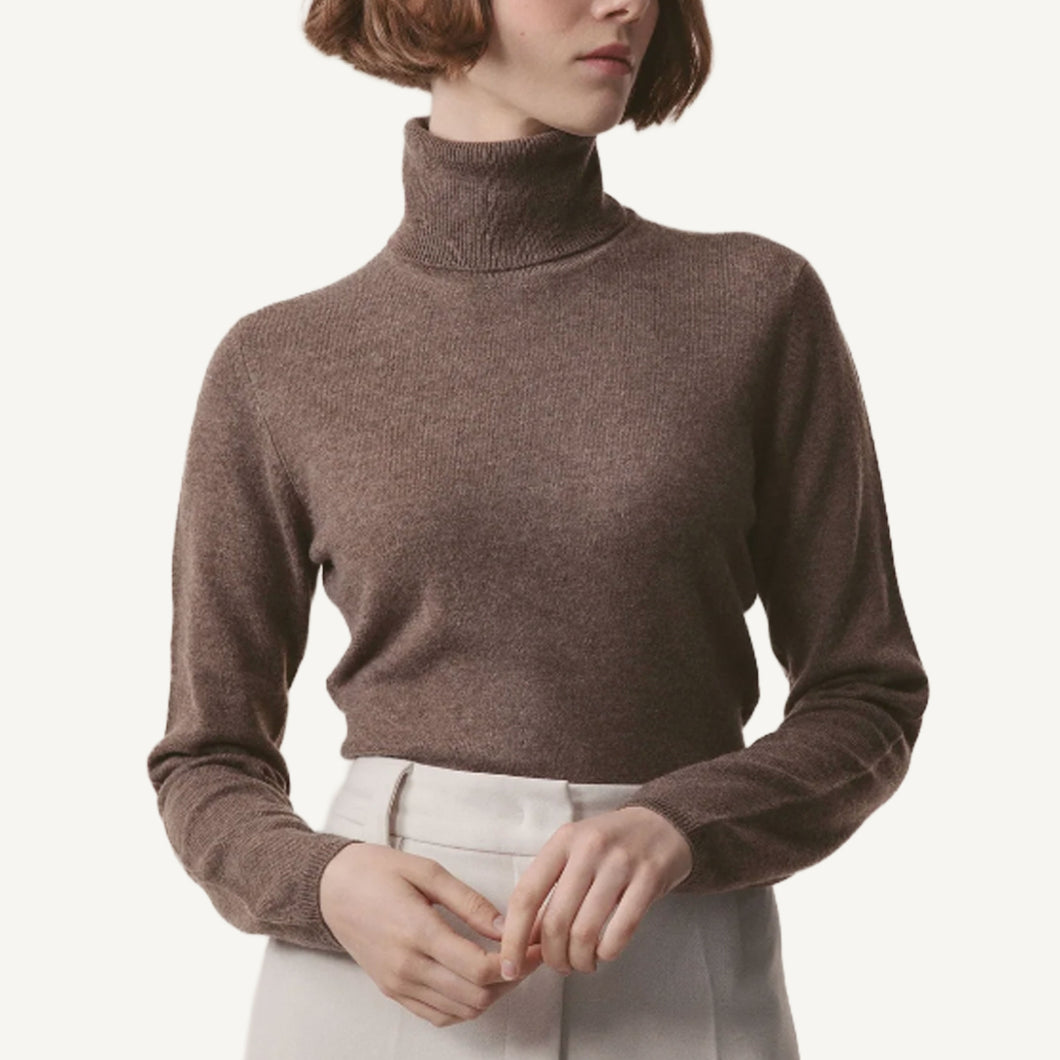 Kiltane Classic Polo Neck - Squirrel