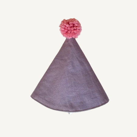Linen Birthday Hat - Lilac
