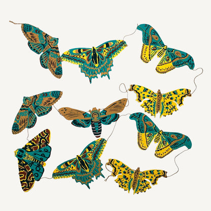 Moths Sewn Garland
