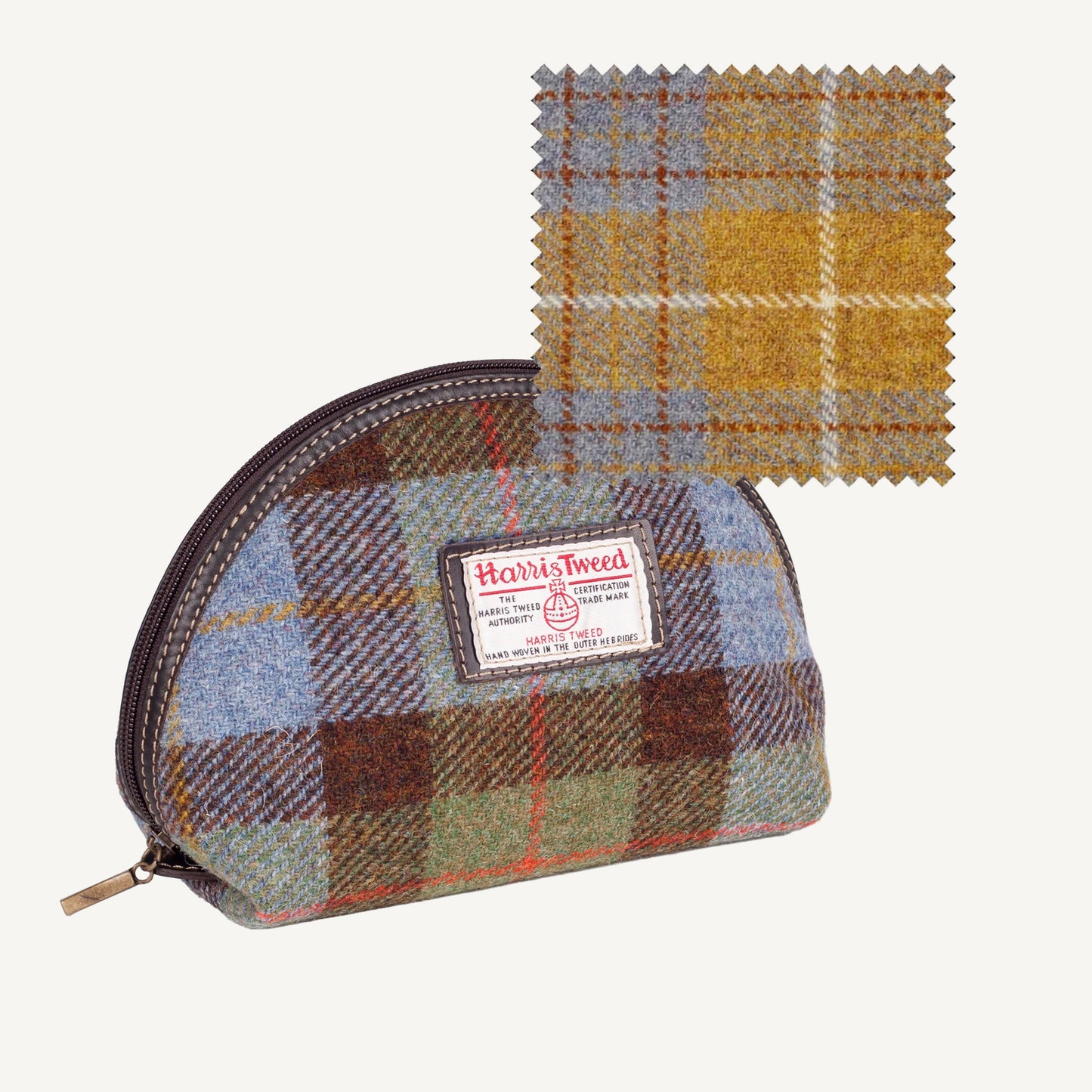 Cosmetics Bag (Large) - Yellow Check