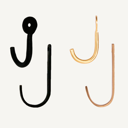 Wall Hooks - Brass & Iron