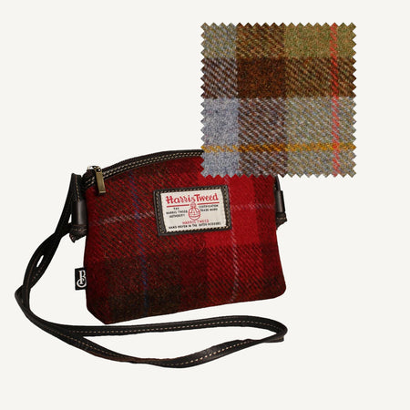 Jura Cross Body Bag - Blue Green Check