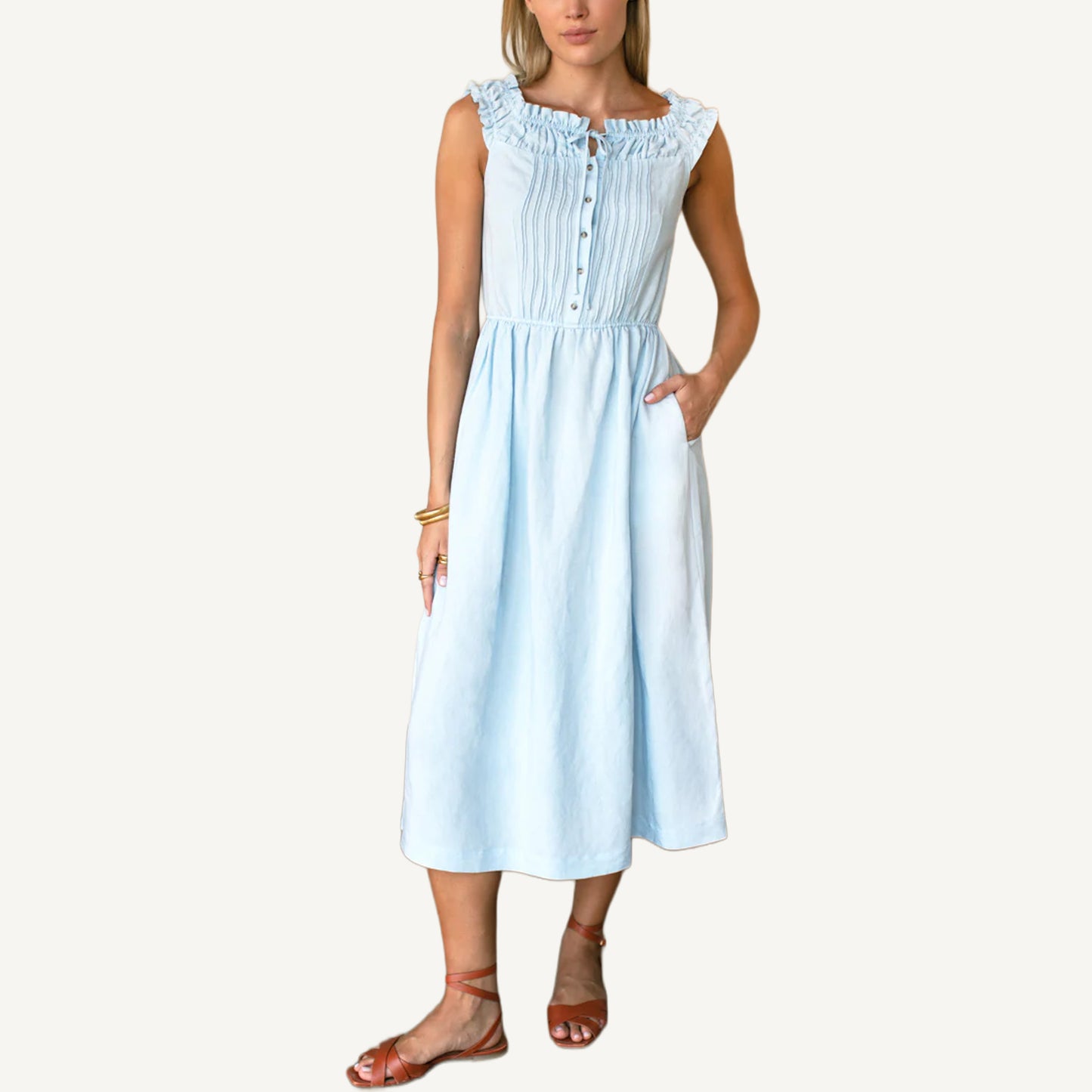 Roussillon Dress - Skywriting
