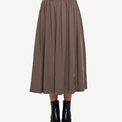Pleated Midi Skirt - Olive