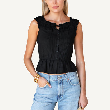 Roussillon Top - Jet Black