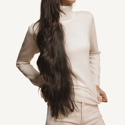 Kiltane Classic Polo Neck - Soft White