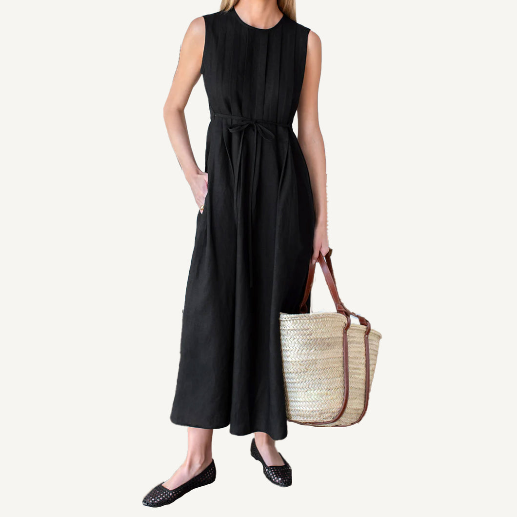 Plait Maxi Dress Black