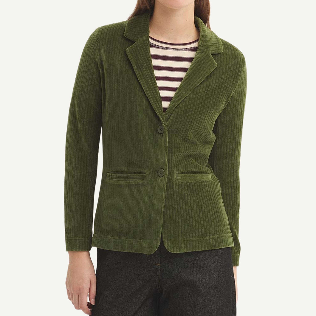 Stretch Corduroy Blazer - Khaki