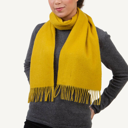 Lambswool Scarf - Sulphur Green