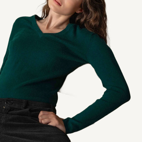 Kiltane Classic V Neck Forest Green