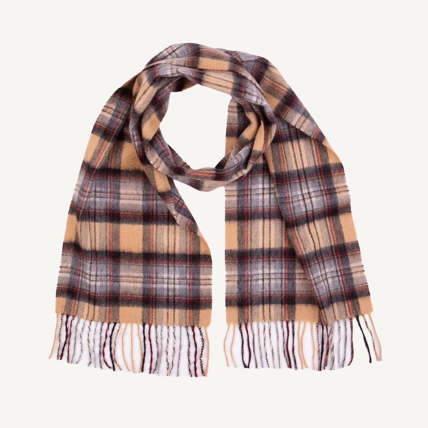 Lambswool Scarf - Official Camel Stewart