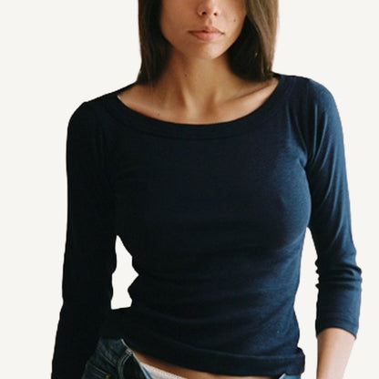 Bateau Slub Top
