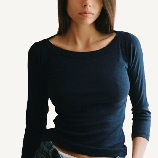 Bateau Slub Top