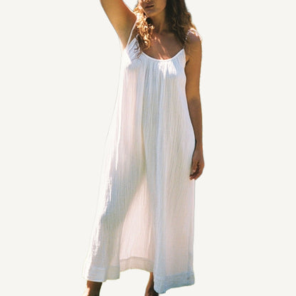 Organic Gauze Dress - Ivory