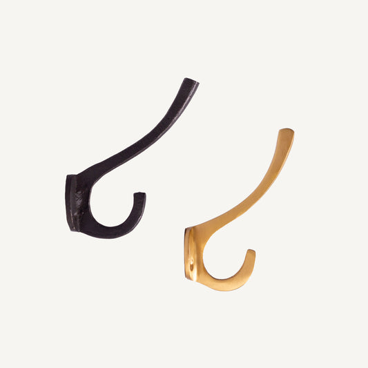 Coat Hook - Brass & Iron
