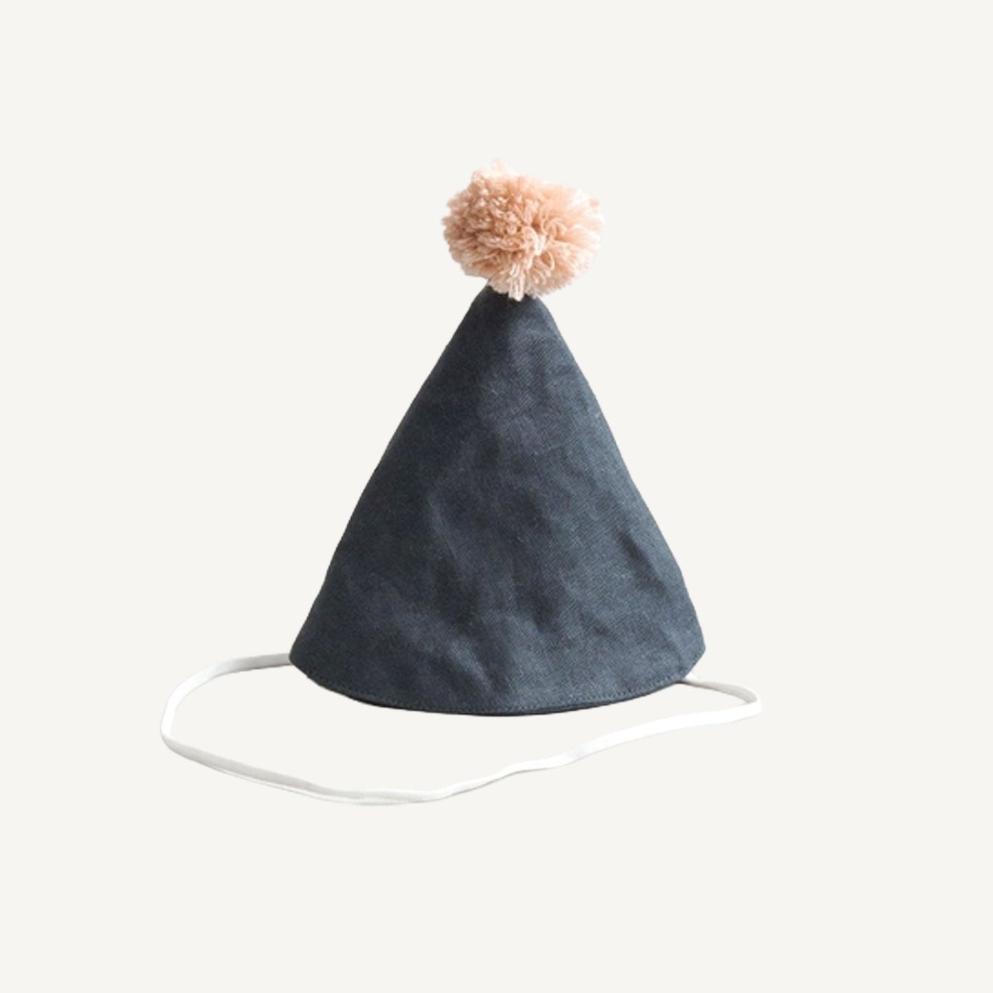 Linen Birthday Hat - Dark Grey
