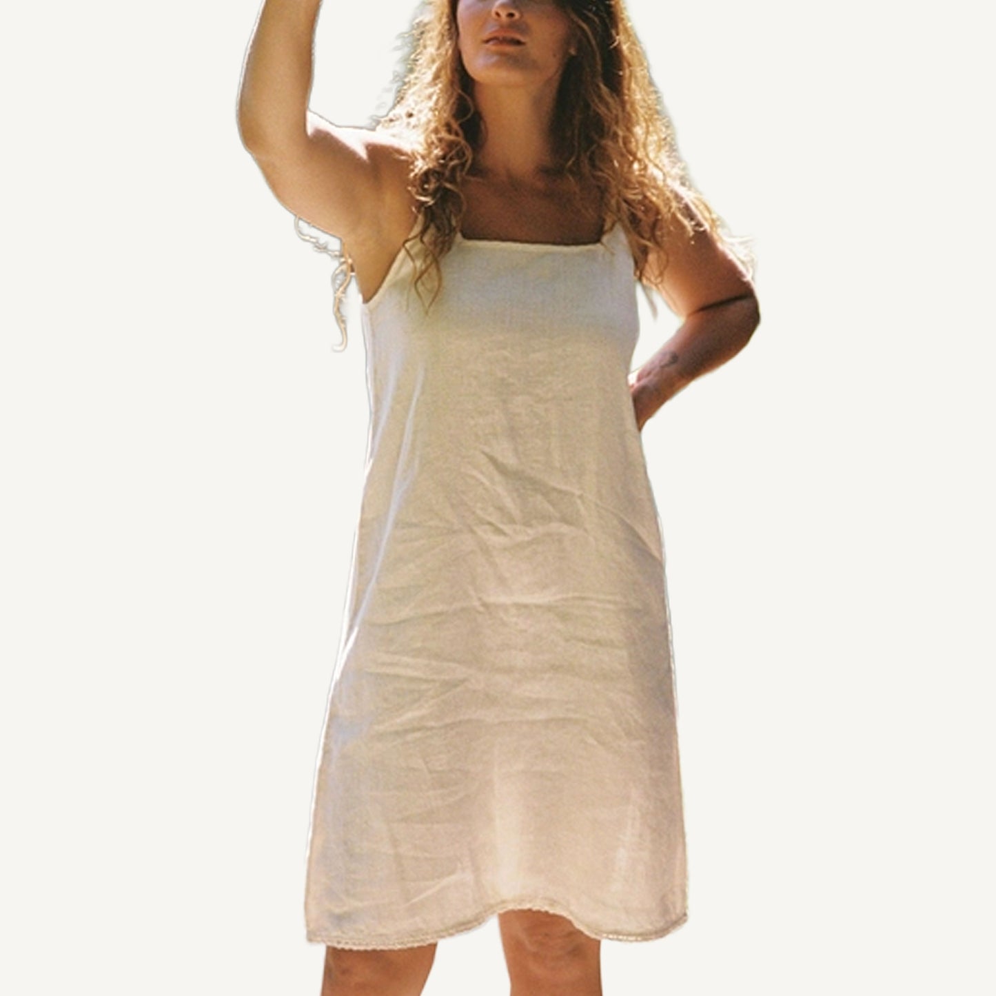 Jardin Linen Dress - Cream