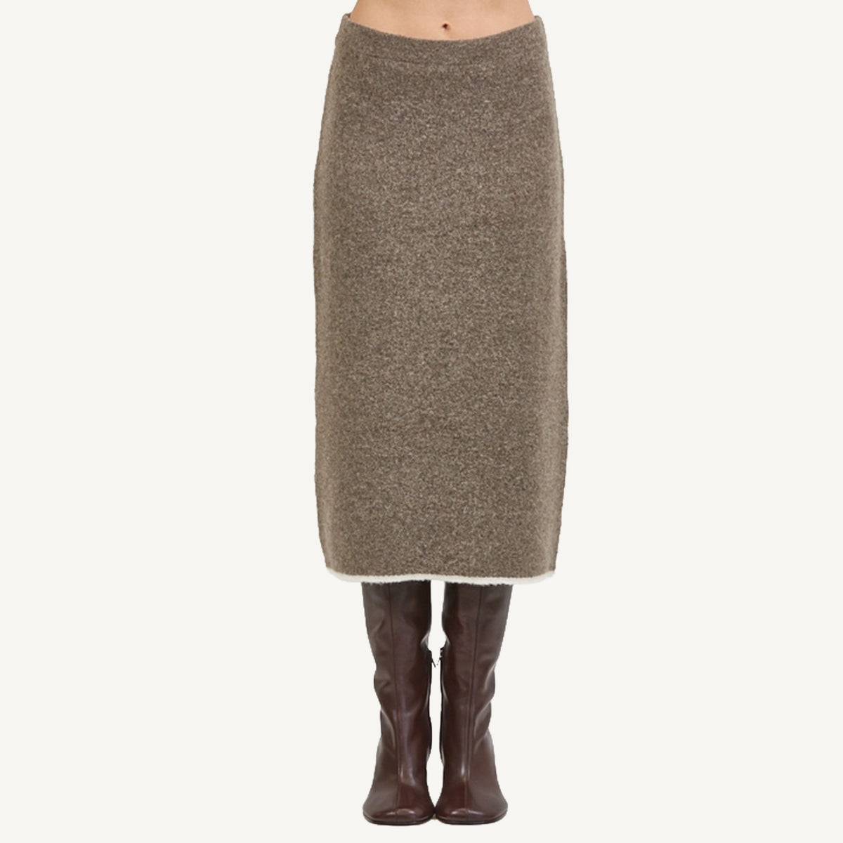 Knit Midi Skirt - Mocha