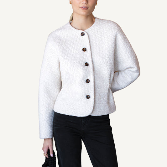 Atelier Cinch Jacket - Ivory Boucle