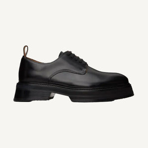 Officer Derby Polido Leather Black