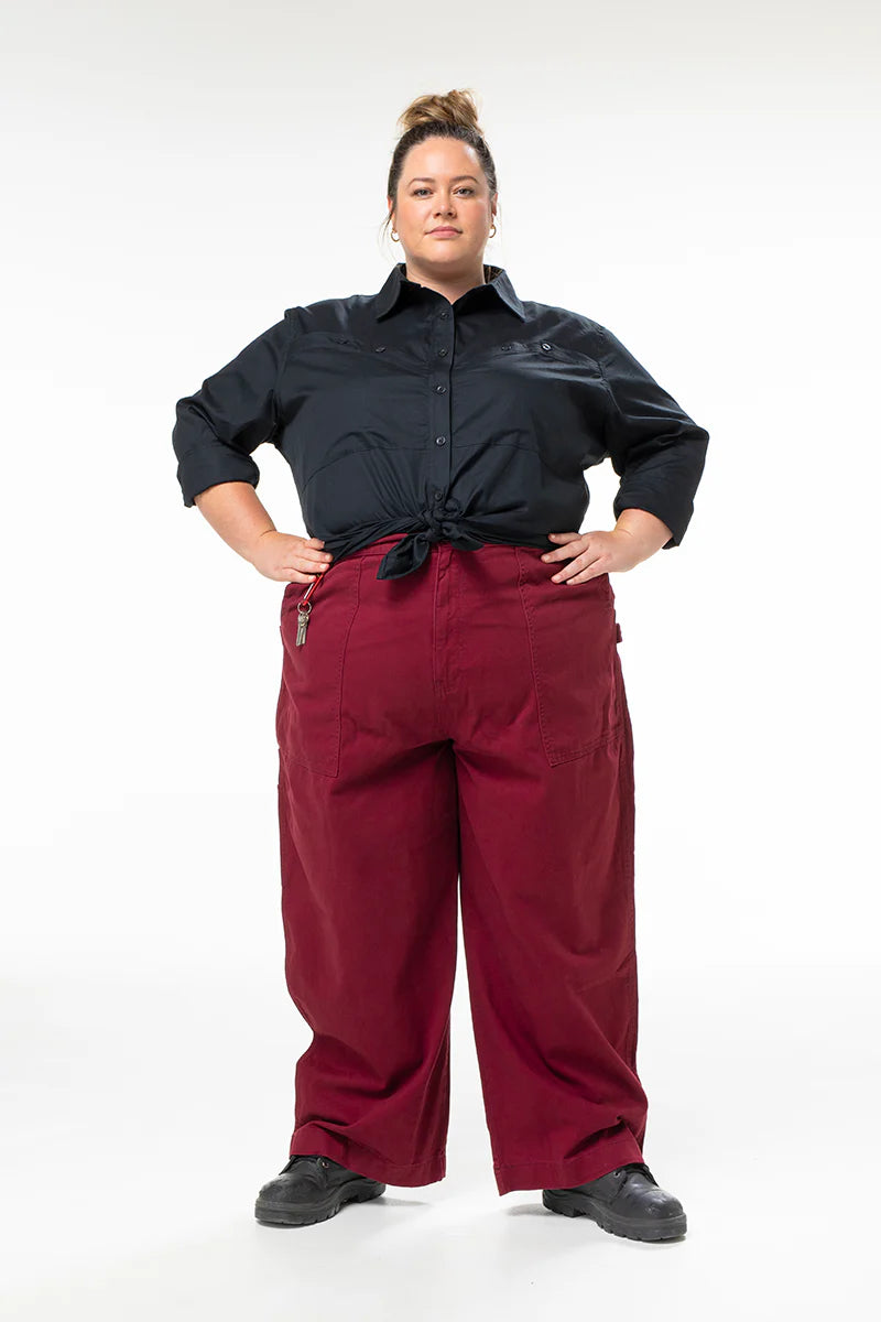 Construction Pant - Burgundy