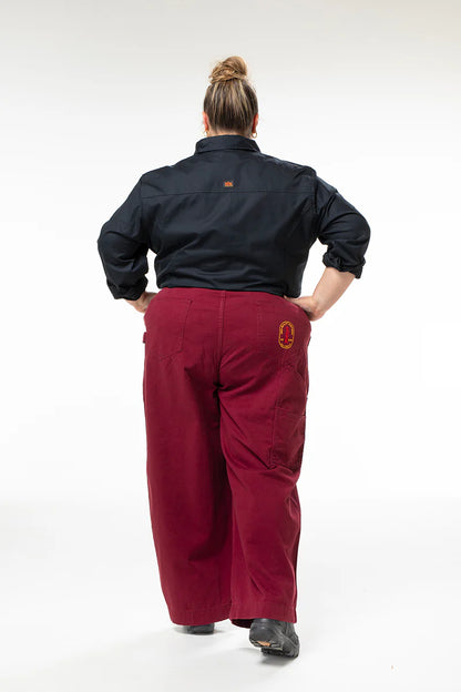 Construction Pant - Burgundy