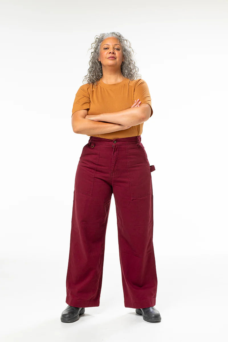 Construction Pant - Burgundy