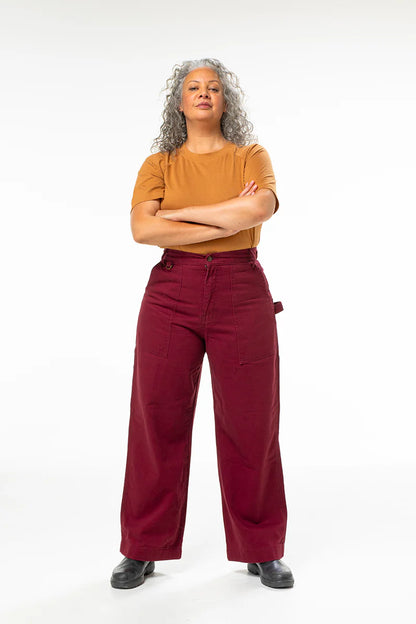 Construction Pant - Burgundy