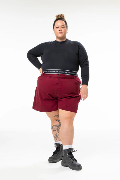 Utility Shorts - Burgundy