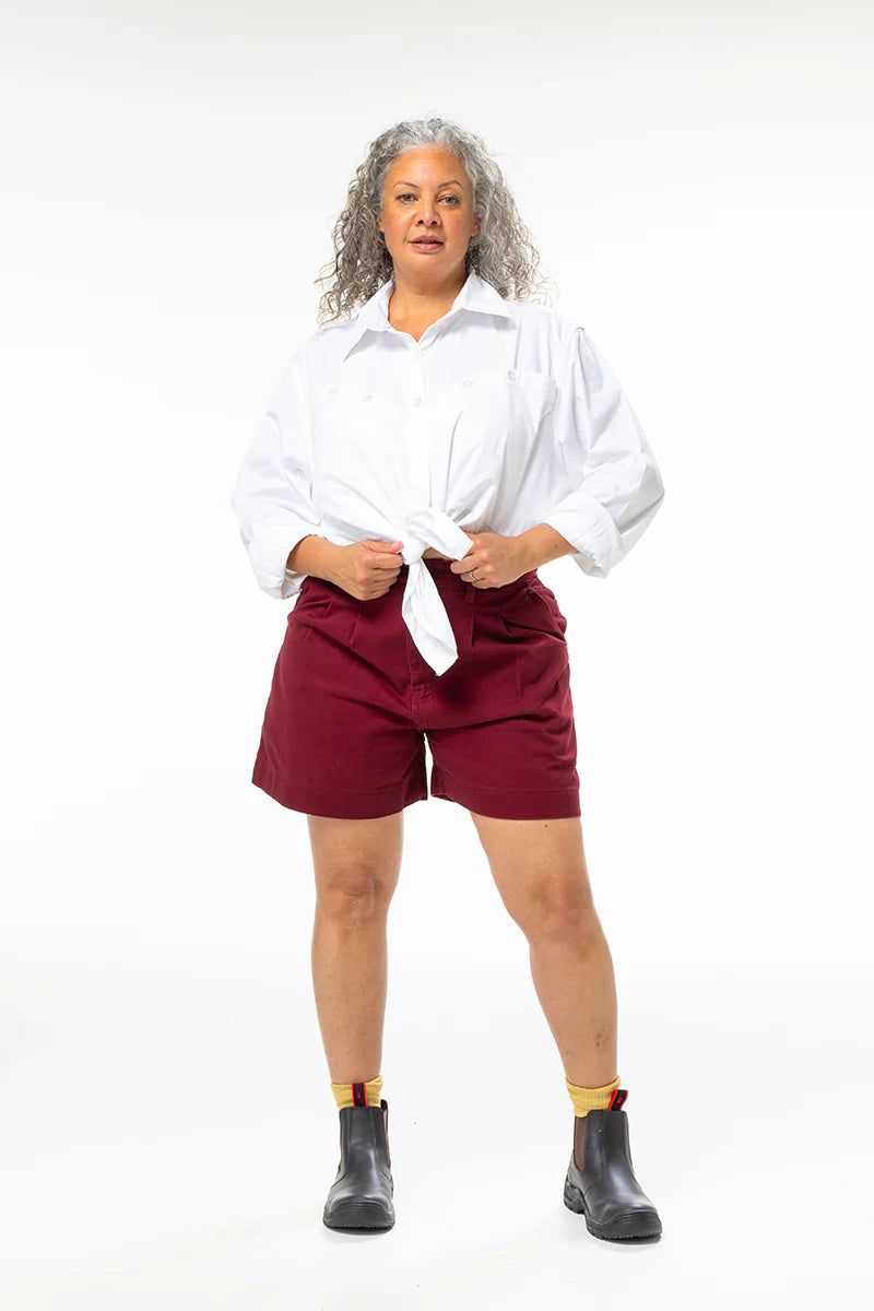 Utility Shorts - Burgundy