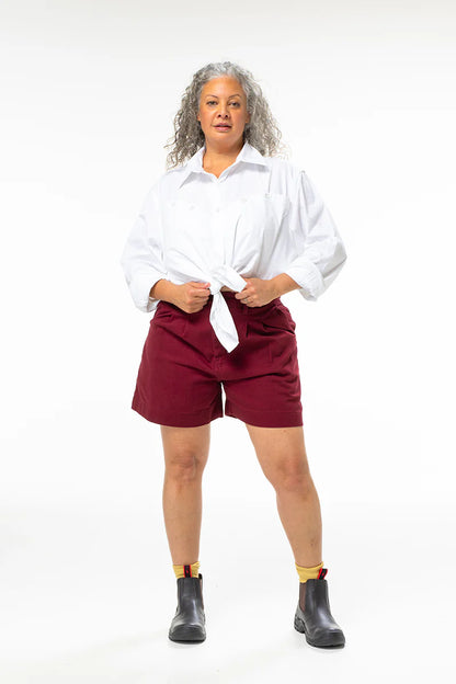 Utility Shorts - Burgundy