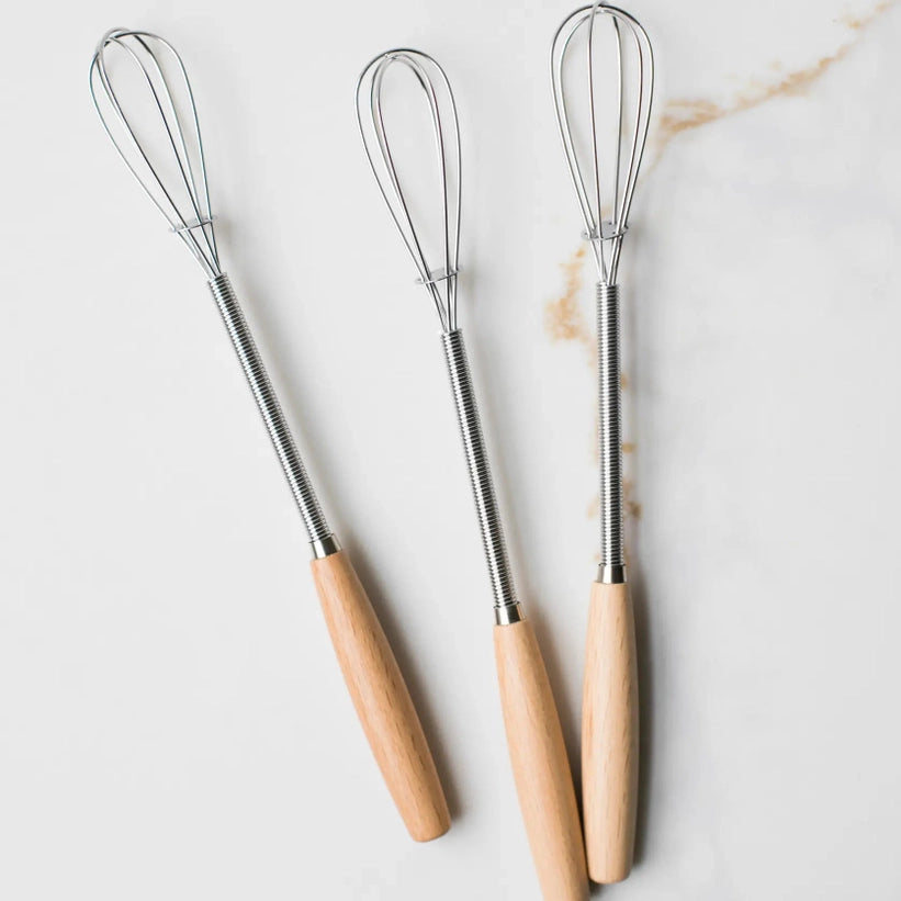 Vintage Mini Whisk with Wood Handle