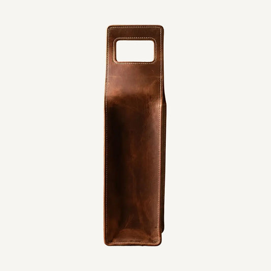 Leather Liquor Carrier Tote