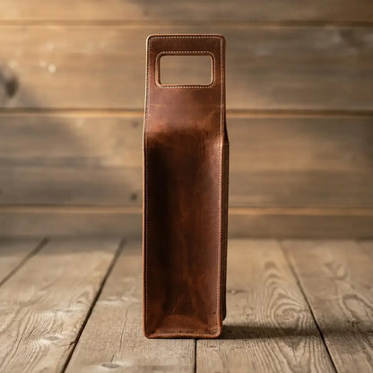 Leather Liquor Carrier Tote